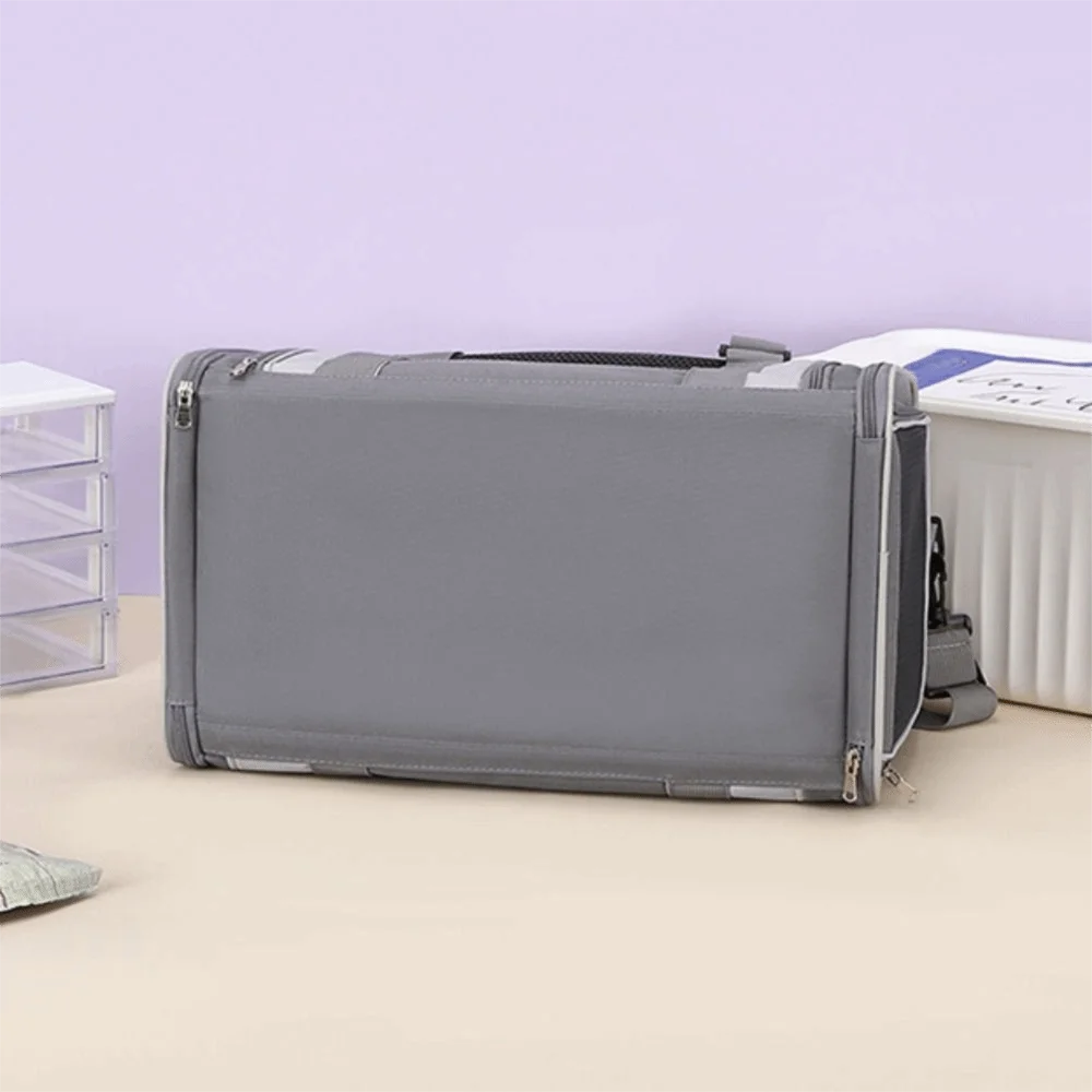 Dogs Outdoor Carrier Large Capacity Pet Carrying Bag Breathable Foldable Pet Carrier Bag Side Ventilated Pet Shoulder Bag Hiking