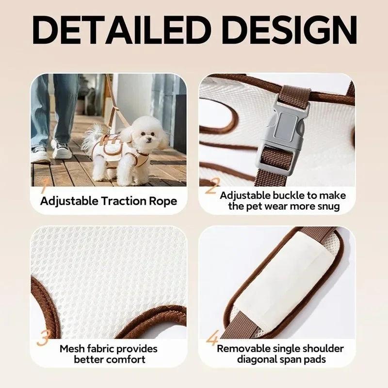 Pets Outdoor Carrying Bag Small Dogs and Medium-sized Cats with Harnesses Clip Adjustable Shoulder Handheld for Hiking Daily Use