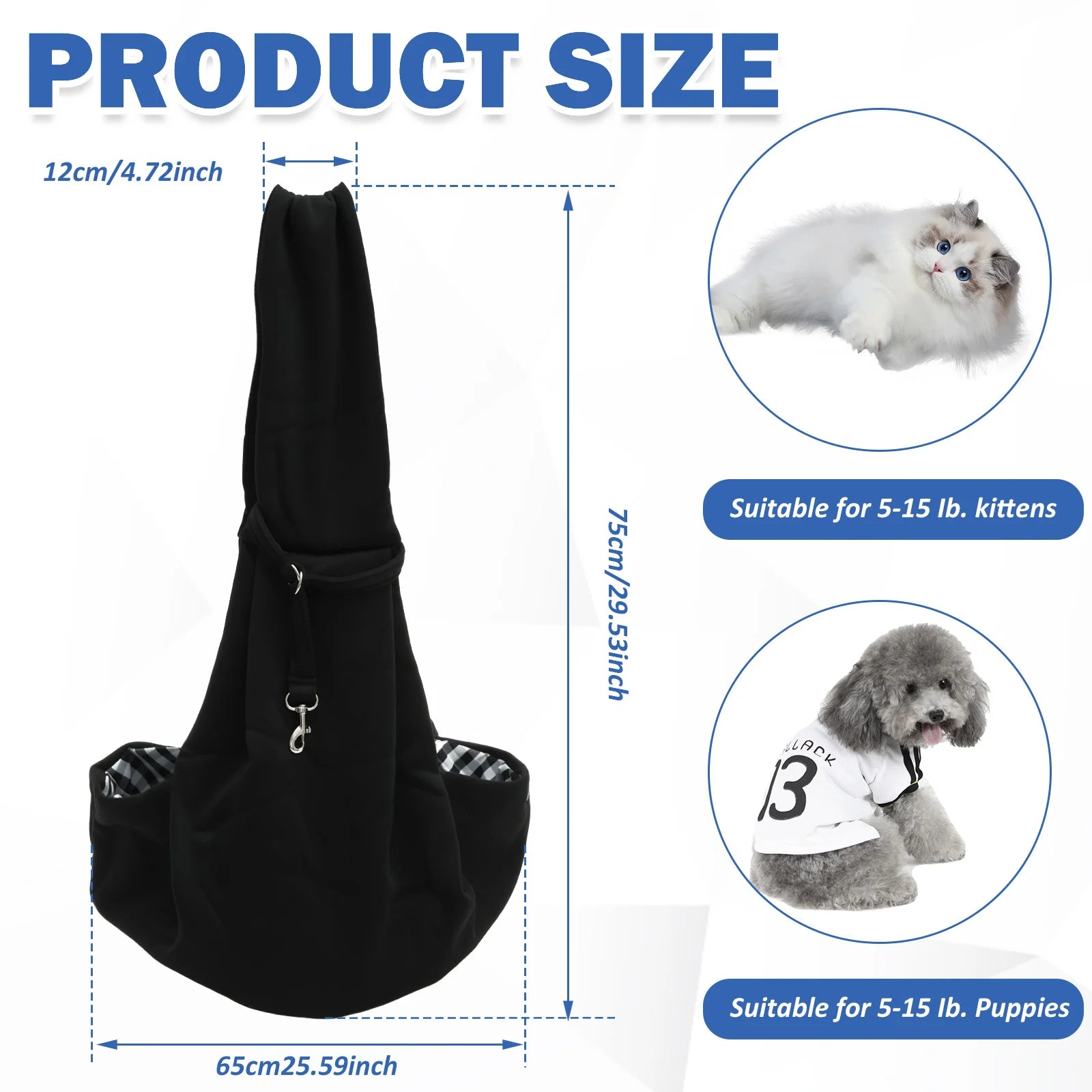 Dog Carrier Bag Pet Sling Shoulder Bag Comfortable Portable Travel Crossbody Outdoor Cat Puppy Small Dogs Carrying Supplies