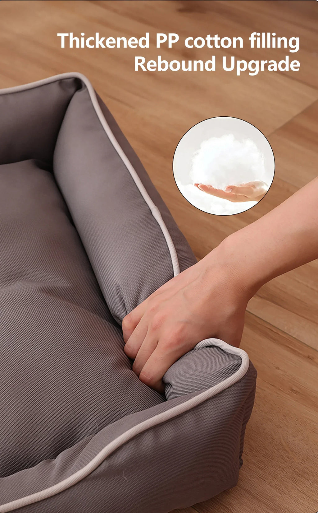 Dog Bed Pet Dogs Beds Four Seasons Thickened PP Cotton Filling Bite-resistant Waterproof 600D Oxford Pet Mat Dog Accessories