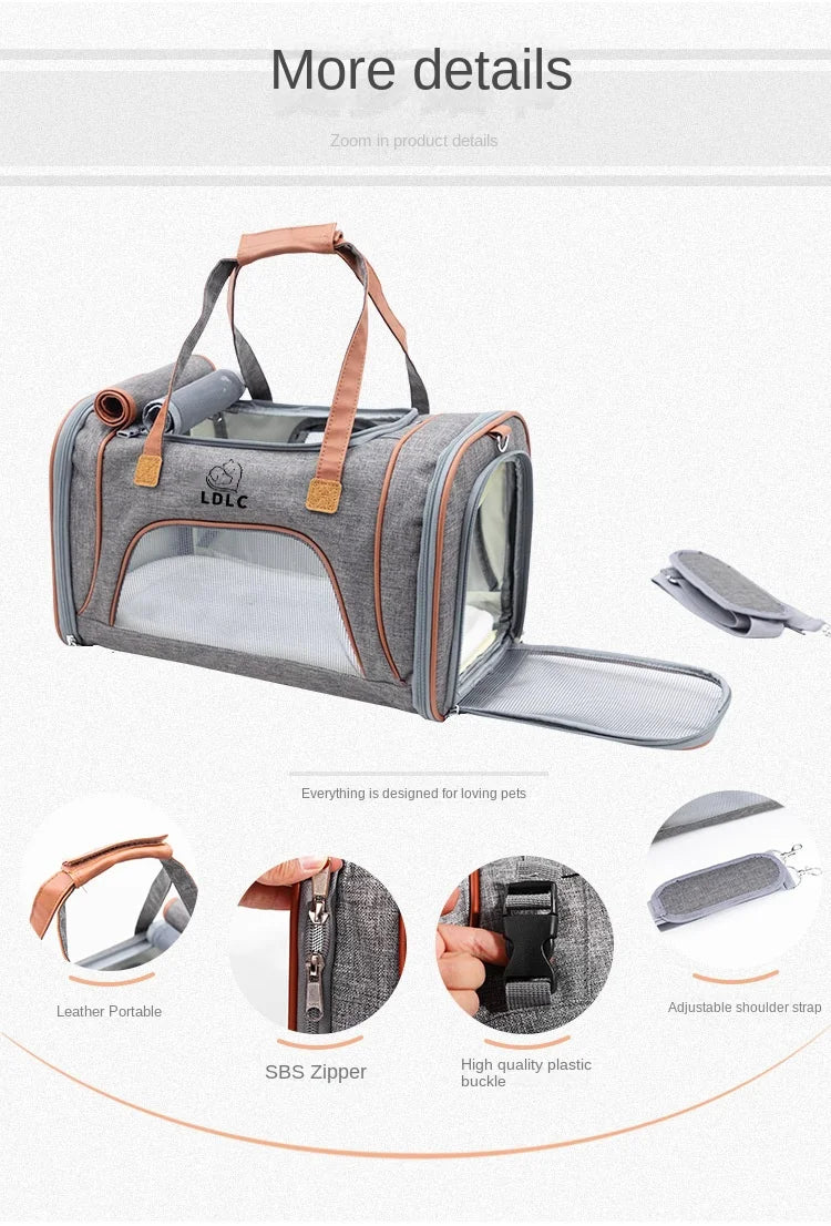 Breathable Dog Carrier Bags Portable Pet Cat Dog Cat Carrier Bag Airline Approved Transport Carrying For Cats Small Dog Backpack