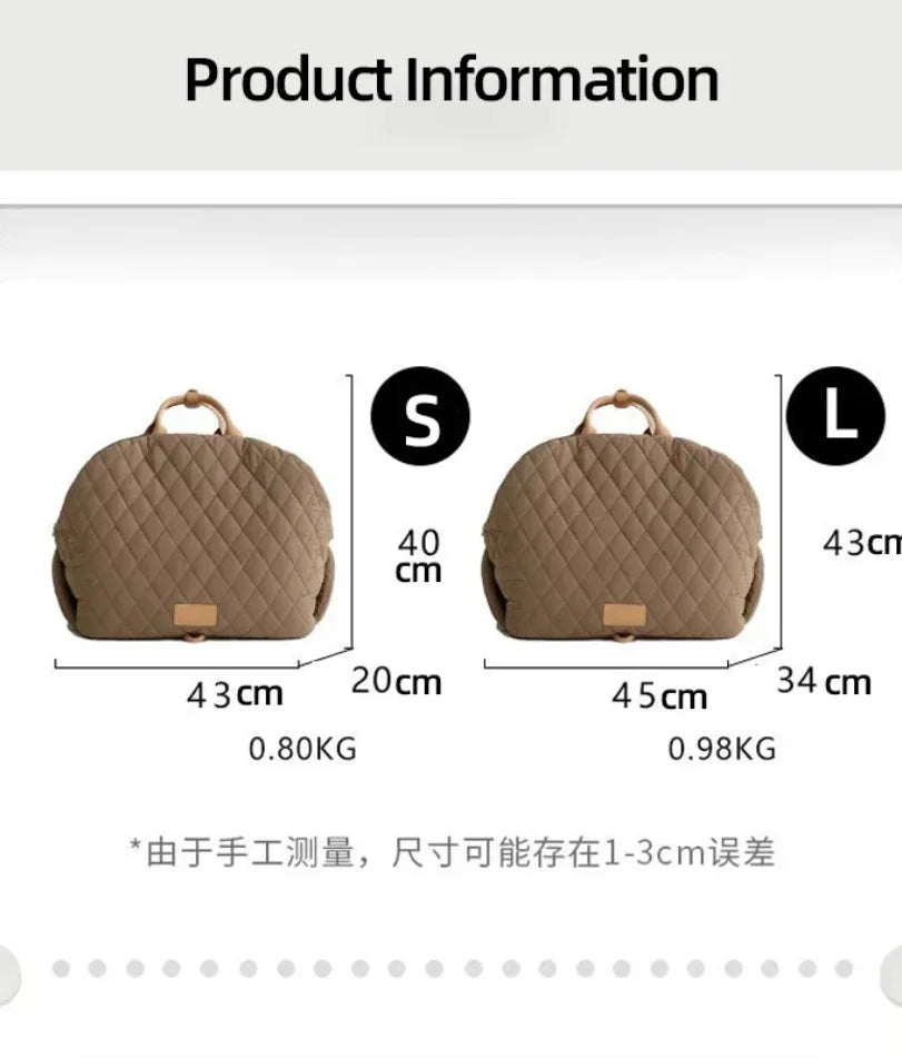 New Style Casual Fashion Luxury Pet Dog Cat Carrying Tote Bag Dog Car Carrier Booster Seat Pet Carriers