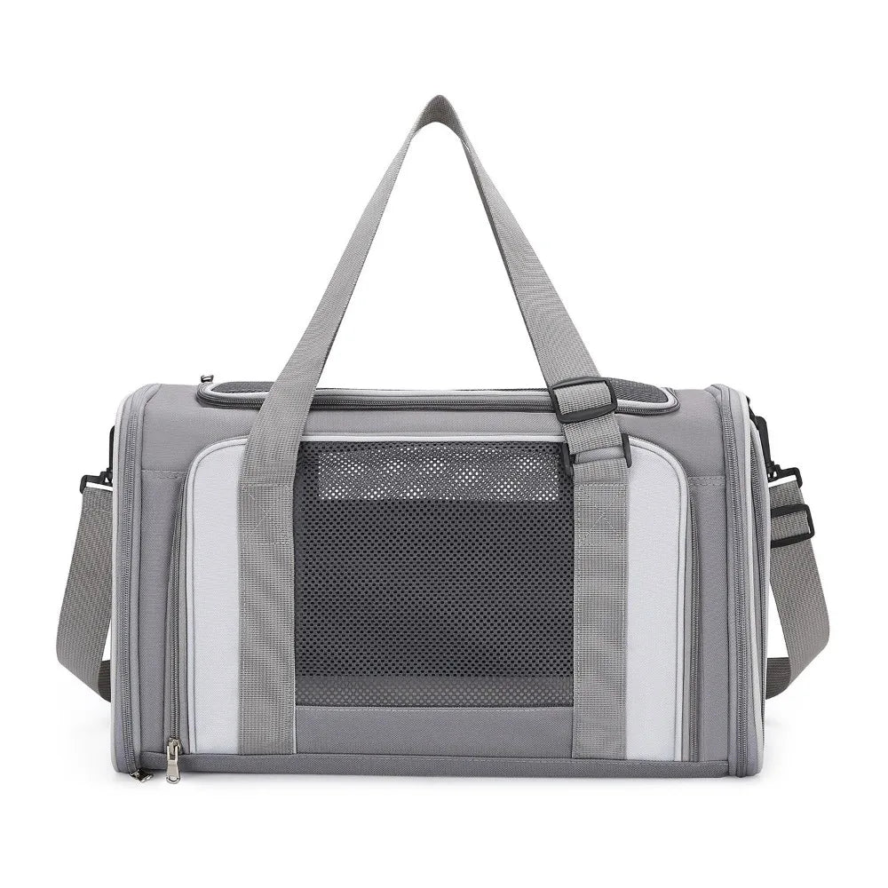 Dogs Outdoor Carrier Large Capacity Pet Carrying Bag Breathable Foldable Pet Carrier Bag Side Ventilated Pet Shoulder Bag Hiking