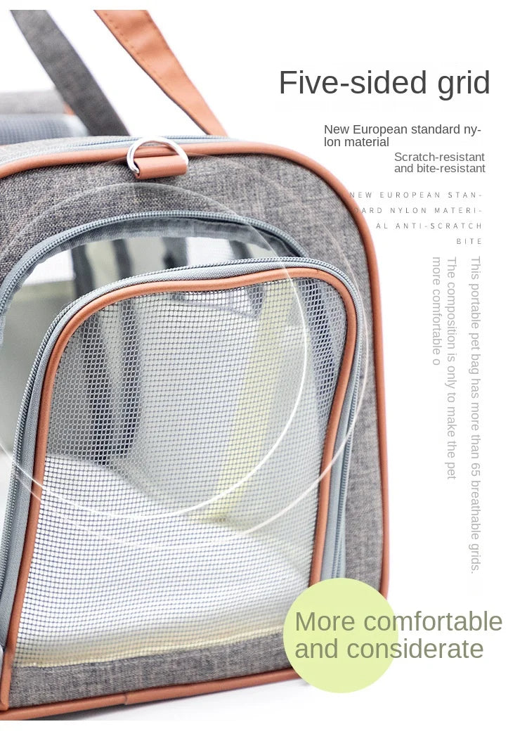Breathable Dog Carrier Bags Portable Pet Cat Dog Cat Carrier Bag Airline Approved Transport Carrying For Cats Small Dog Backpack