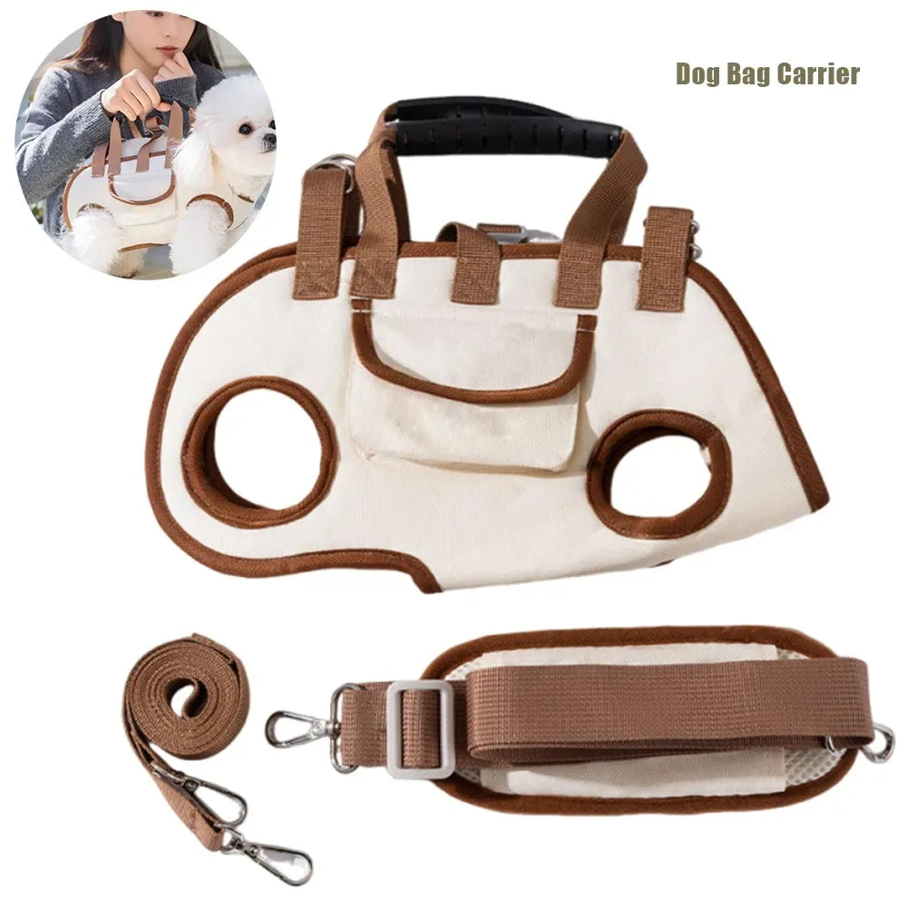 Pets Outdoor Carrying Bag Small Dogs and Medium-sized Cats with Harnesses Clip Adjustable Shoulder Handheld for Hiking Daily Use