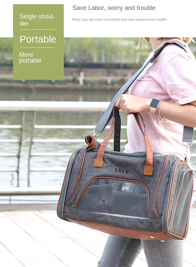 Breathable Dog Carrier Bags Portable Pet Cat Dog Cat Carrier Bag Airline Approved Transport Carrying For Cats Small Dog Backpack