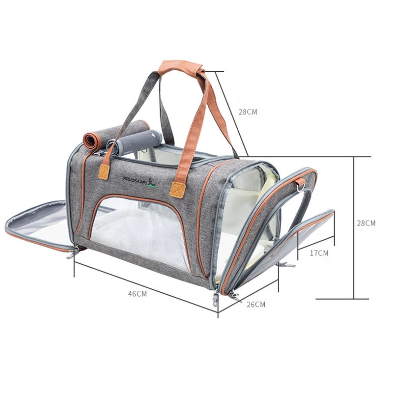 Breathable Dog Carrier Bags Portable Pet Cat Dog Cat Carrier Bag Airline Approved Transport Carrying For Cats Small Dog Backpack