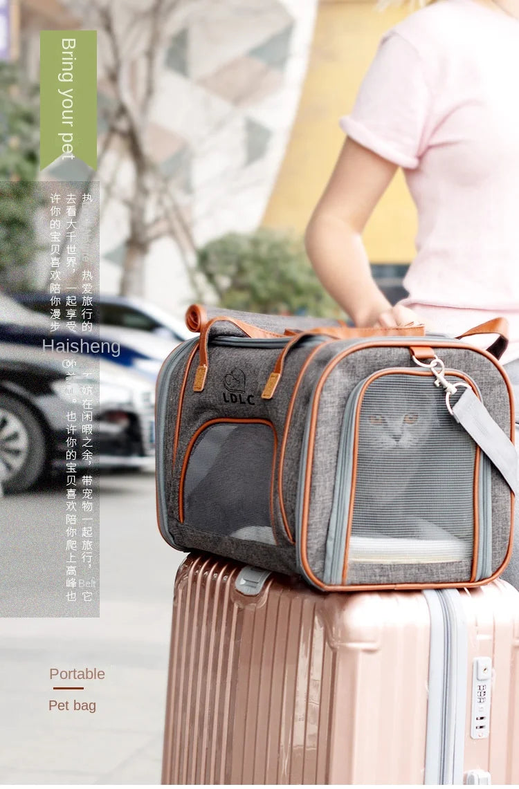 Breathable Dog Carrier Bags Portable Pet Cat Dog Cat Carrier Bag Airline Approved Transport Carrying For Cats Small Dog Backpack