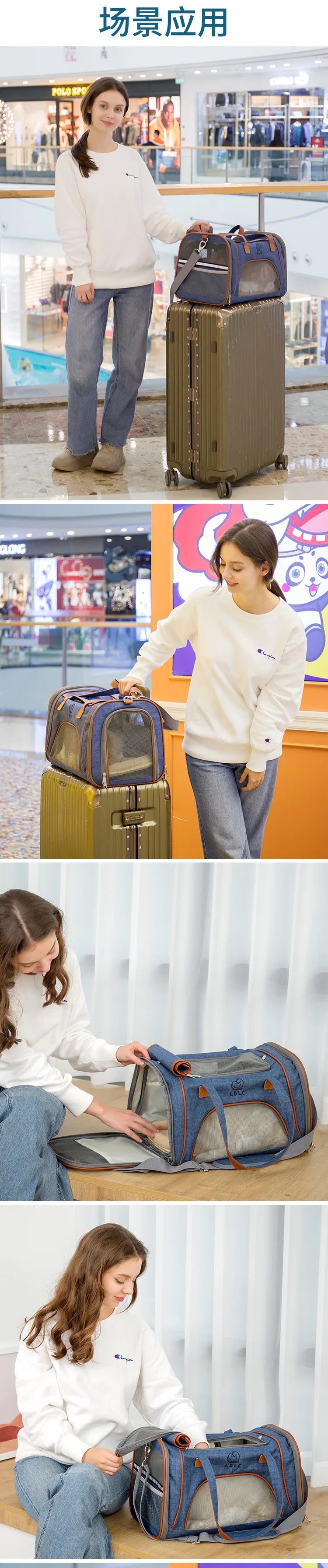 Breathable Dog Carrier Bags Portable Pet Cat Dog Cat Carrier Bag Airline Approved Transport Carrying For Cats Small Dog Backpack