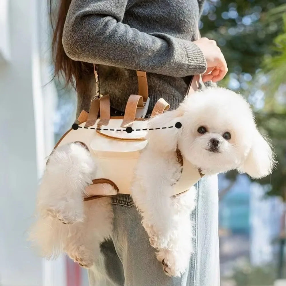 Pets Outdoor Carrying Bag Small Dogs and Medium-sized Cats with Harnesses Clip Adjustable Shoulder Handheld for Hiking Daily Use