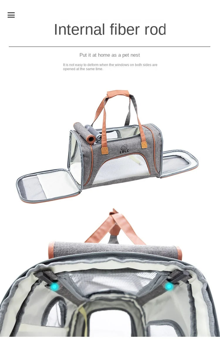 Breathable Dog Carrier Bags Portable Pet Cat Dog Cat Carrier Bag Airline Approved Transport Carrying For Cats Small Dog Backpack