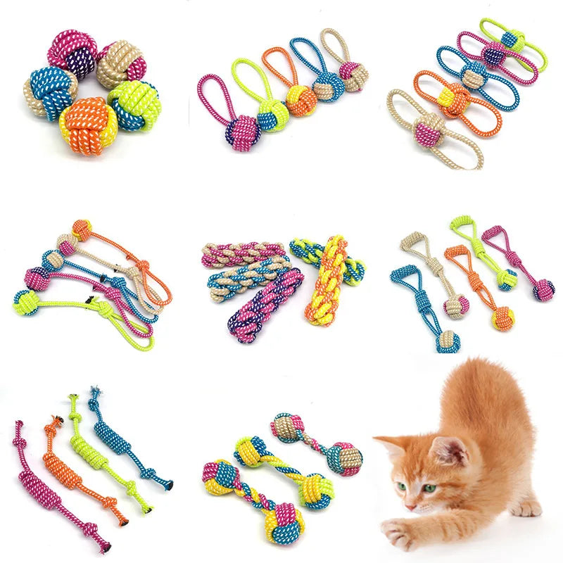 Pet Dog Toys for Large Small Dogs Toy Interactive Cotton Rope Mini Dog Toys Ball for Dogs Accessories Toothbrush Chew Puppy Toy